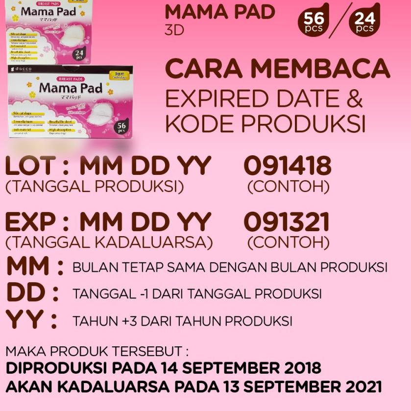 Pusat Belanja Dacco Mama Pad Breast Pad 56pcs /  Bantalan Penyerap ASI