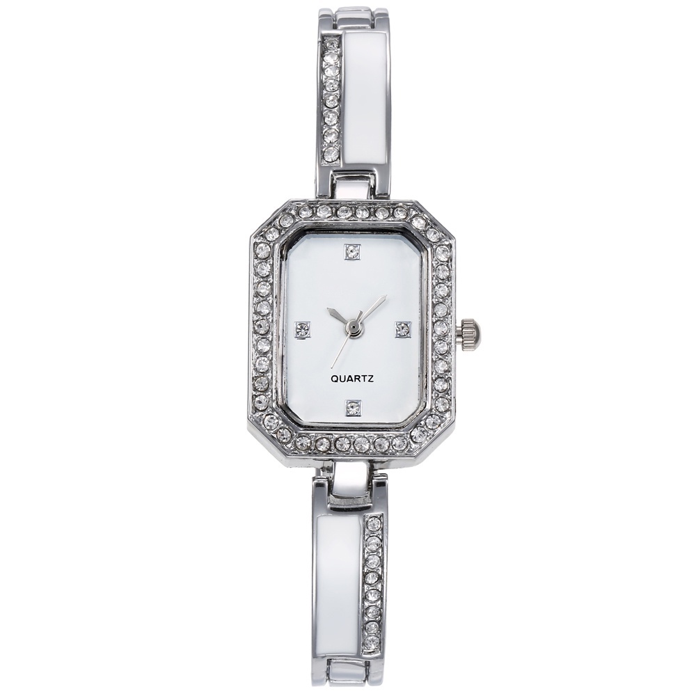 COD Jam Tangan Quartz Strap  Analog Casual Gaya Retro Untuk Wanita Watch Korean Fashion W187-Putih putih