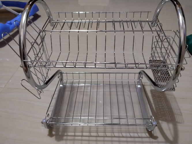 Df Rak Piring Stainless 2 Susun Murah - Rak Peralatan Dapur 2 Tingkat - 2 Tier Dish Drainer