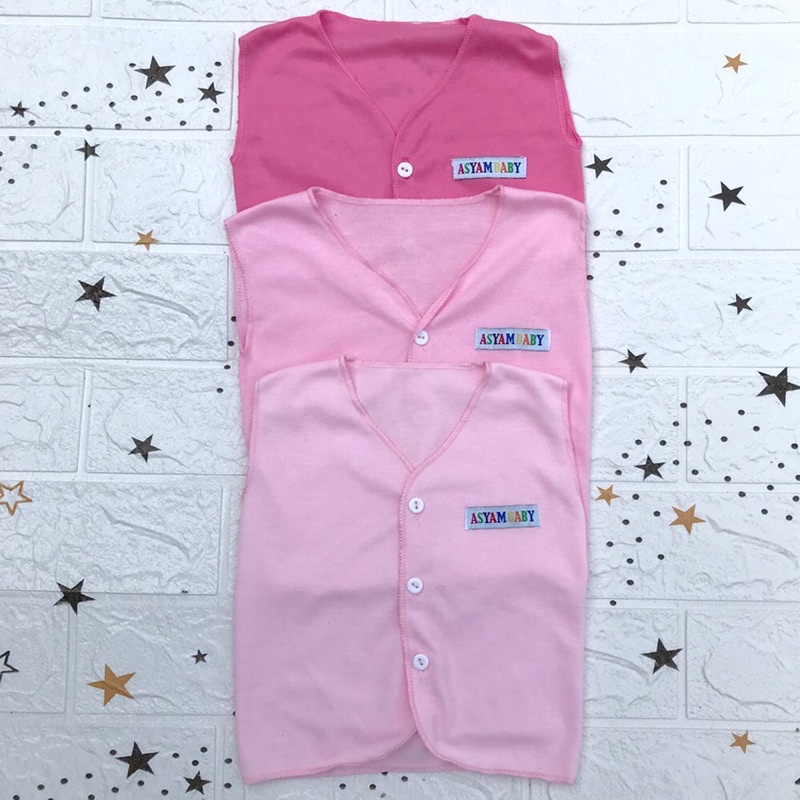 3 PCS Baju Bayi Lengan Kutung Newborn Baju Bayi Perempuan Baru Lahir DNW Baby