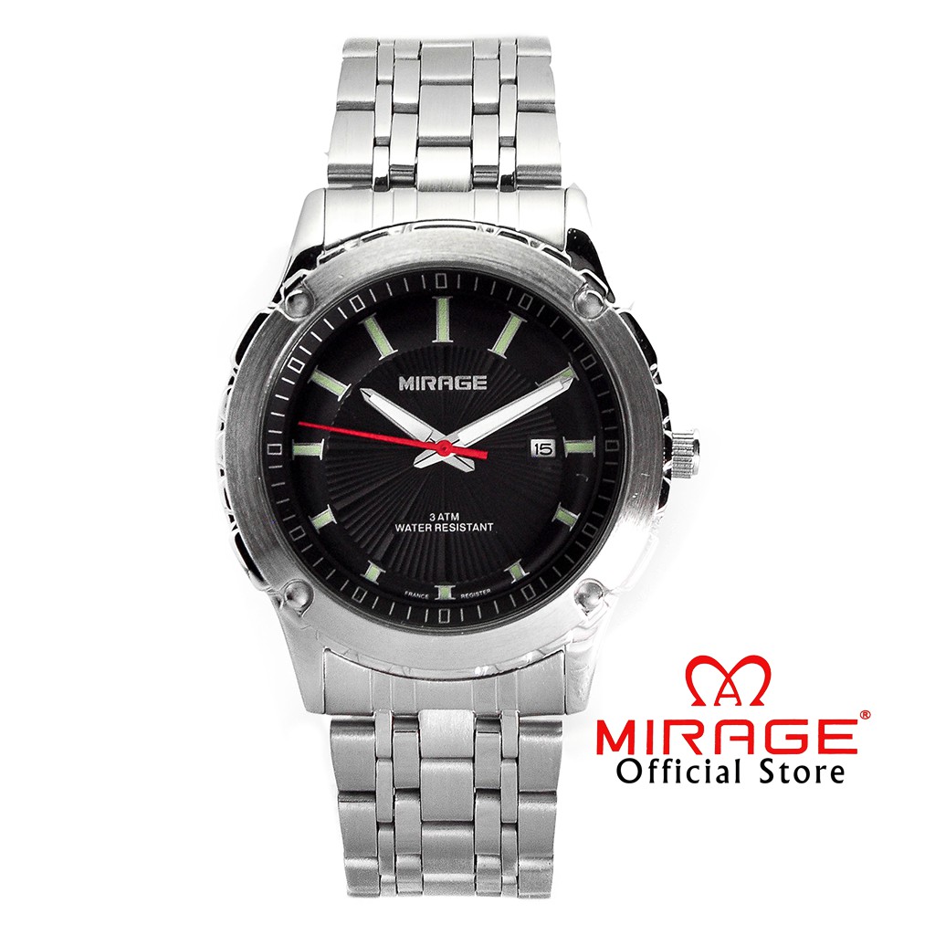  Jam  Tangan  Pria  Sporty Mirage  Silver 8604M pH Shopee 