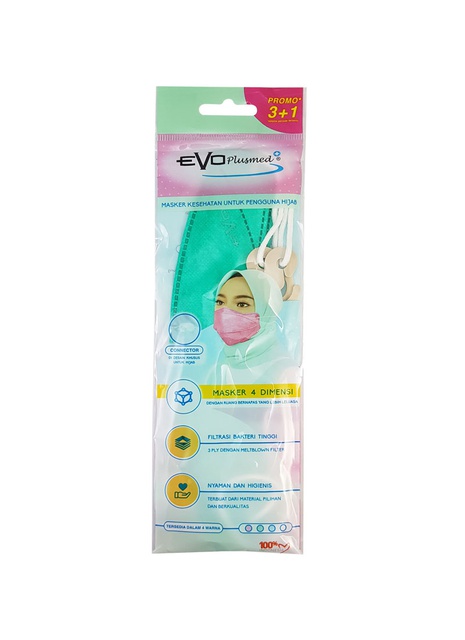 Evo Plusmed Masker Hijab Pax Isi 10pax