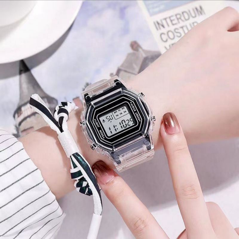 Jam tangan wanita Digital jelly fashion electronic