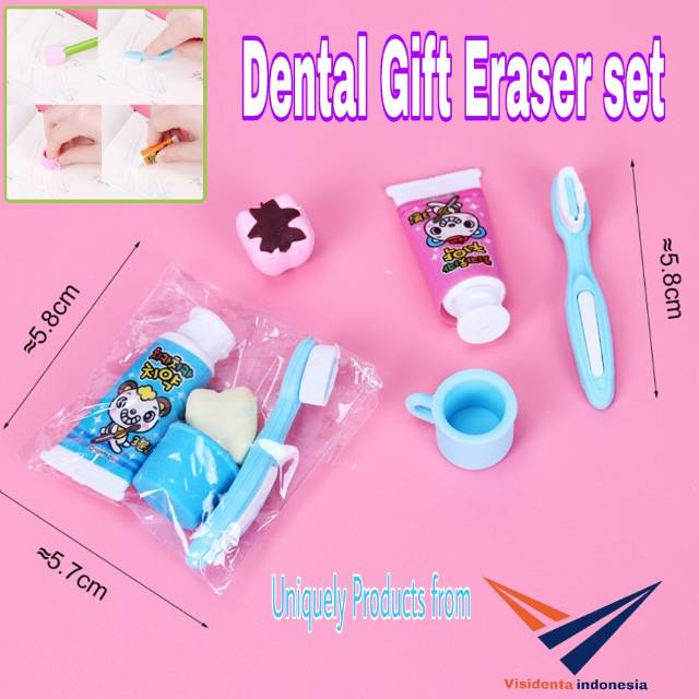 

PENGHAPUS BENTUK SIKAT GIGI / DENTAL GIFT ERASER SET