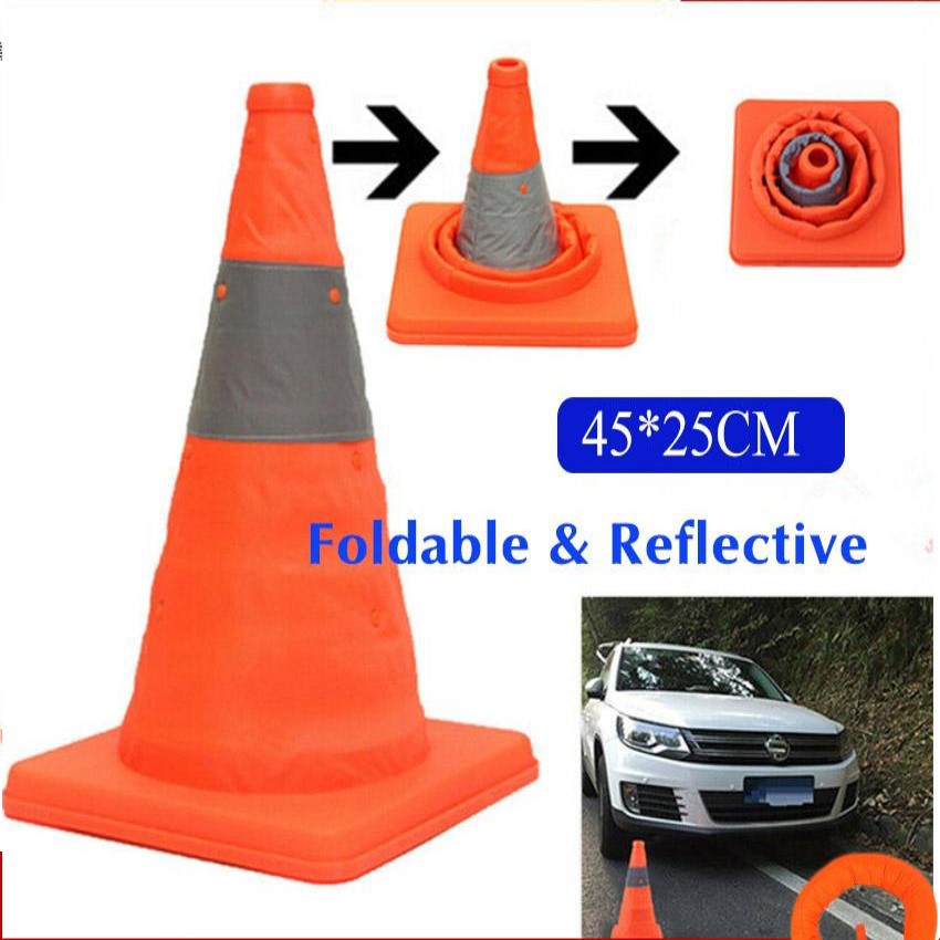 Foldable Traffic Cone Emergency | Kerucut Segitiga Darurat Model Lipat