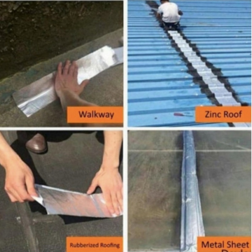 LAKBAN ANTI BOCOR 5 X 5 METER FLEX TAPE AJAIB ORIGINAL WATERPROOF TAPE TAMBAL PENAMBAL ATAP TOREN AIR TAHAN PANAS SUPER KUAT - LAKBAN ALUMINIUM TAHAN AIR PANAS ANTI BOCOR