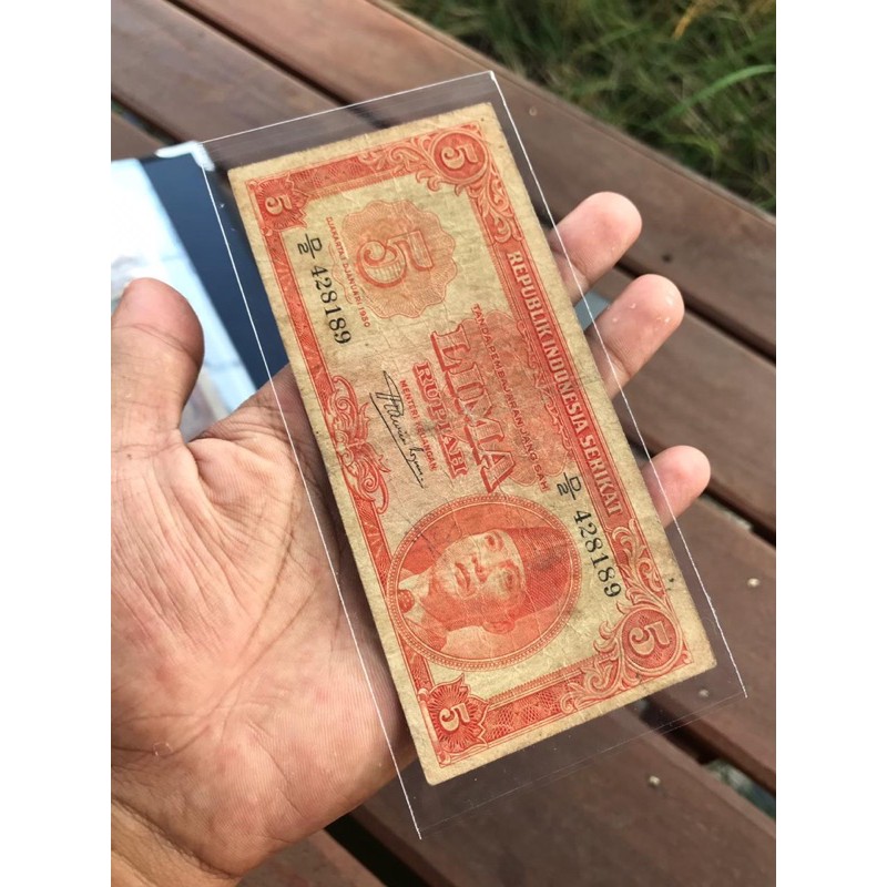 Uang Kuno 5 Rupiah RIS VF Original