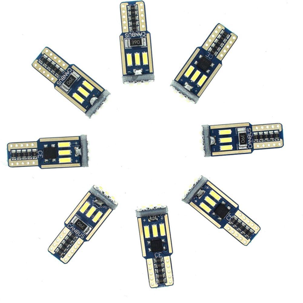 Populer 10pcs Lampu Plat Lampu Bohlam Cahaya Putih 12V COB LED Dome Map