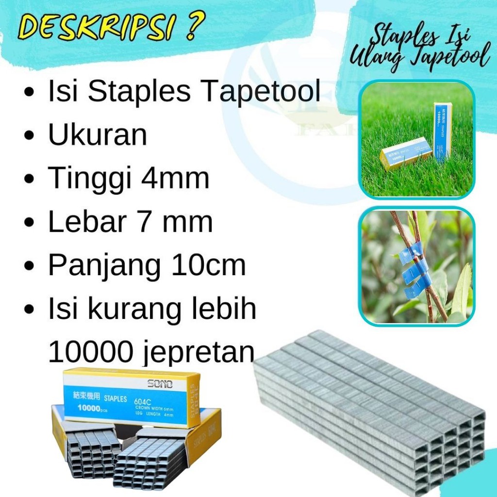 Staples  Tapetool Isi Ulang Pengikat Lanjaran Tanaman FEFARM