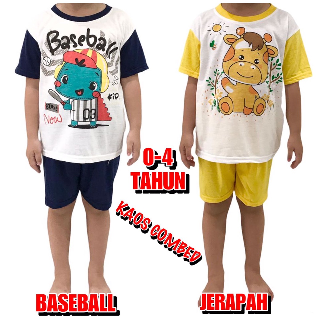 BAJU SETELAN SANTAI PENDEK PUTIH ATASAN CELANA OBLONG ANAK LAKI-LAKI/COWOK BAHAN KAOS KATUN