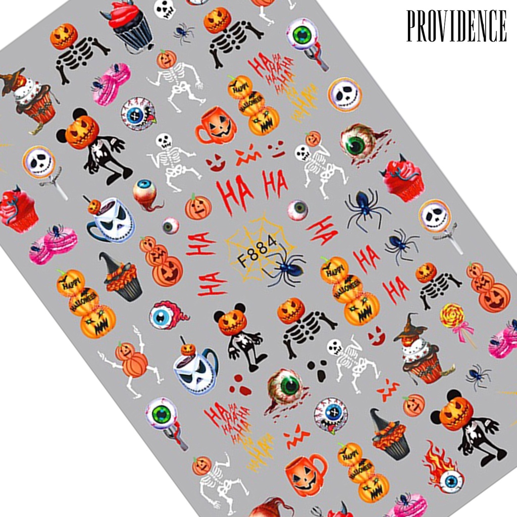 Stiker Kuku Motif Natal / Halloween Ultra Tipis Tidak Pudar Untuk Dekorasi Nail Art DIY