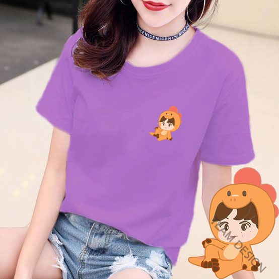 YOURSTYLE1119 - KAOS KARAKTER ORANGE REX DINO BAJU KAOS WANITA DISTRO UNISEX OVERSIZE JUMBO KEKINIAN