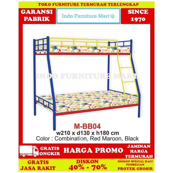 Tempat Tidur Ranjang Tingkat Susun Besi Expo Besi  Mbb 04