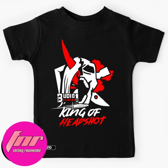 COD Kaos Anak Budi01 Gaming Bang Budi King of Heashot  Distro Gamer Free Fire FF Umur 3 sampai 12 Th