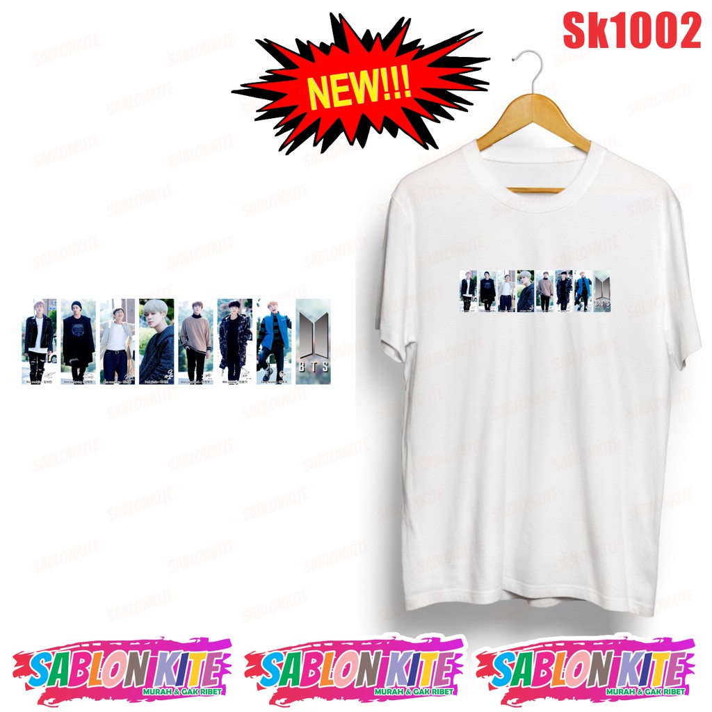 MURAH!!! KAOS KPOP JIN SG FG V JH JK JM FULL MEMBER SK1002 ADA 8 WARNA UNISEX