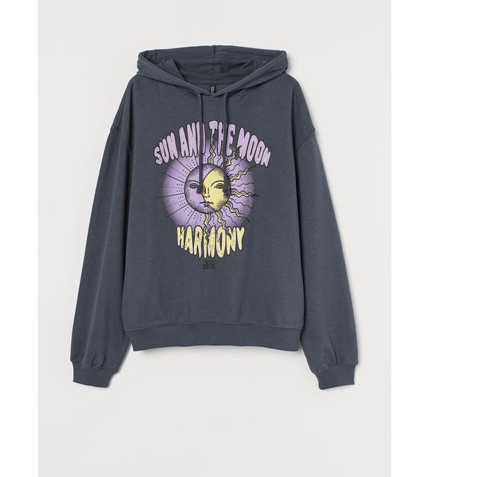 Model Baru.. Hoodie H&M Sun And The Moon Original hnm Hoodie sun and the moon grey