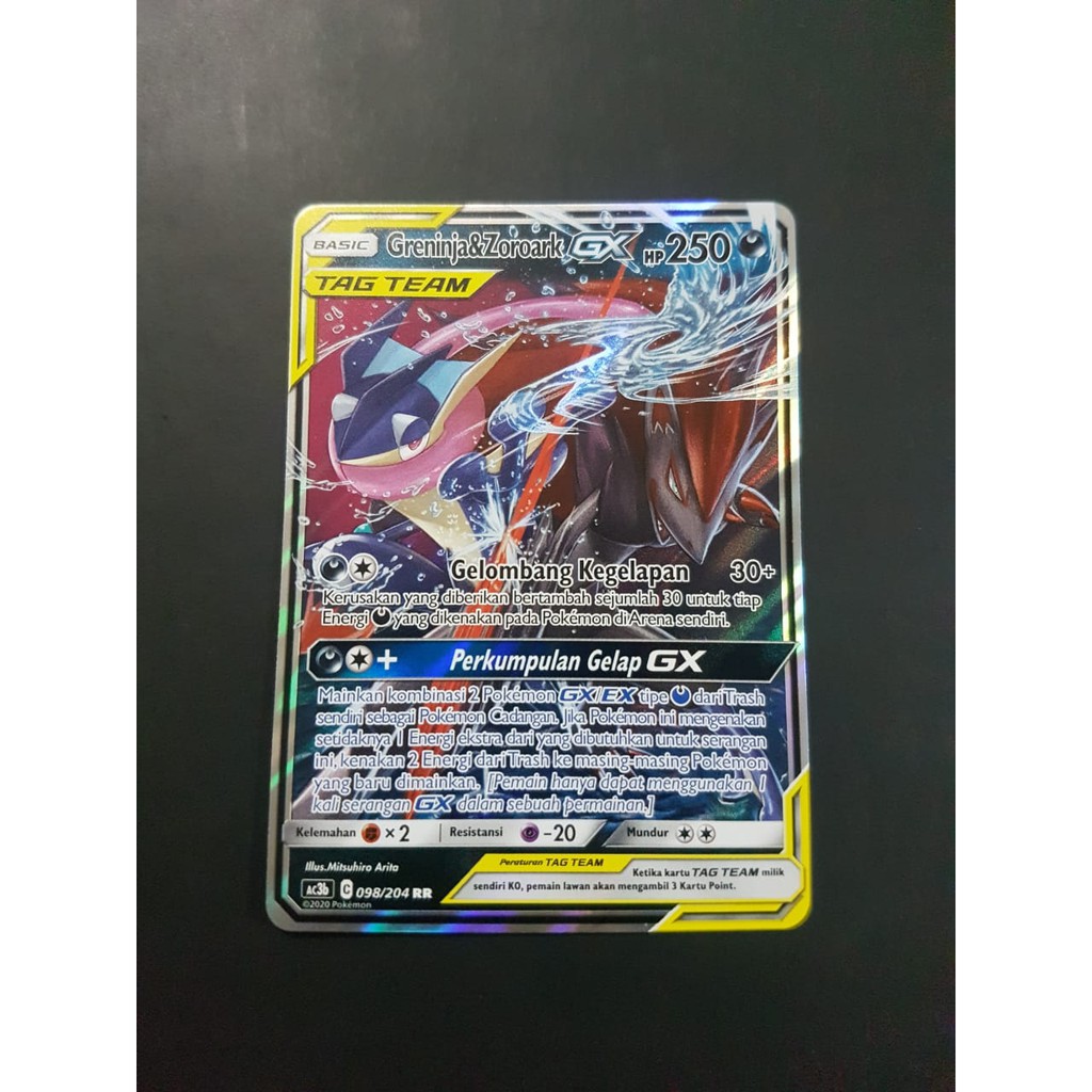 Greninja Zoroark GX Tag Team RR Kartu Pokemon TCG