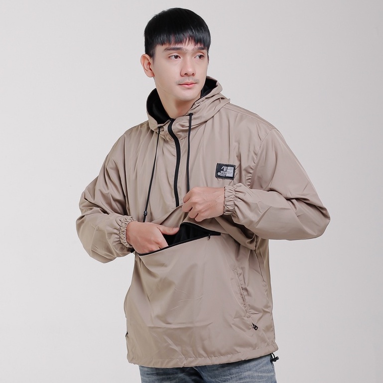 Cougle Man Elzano - Jaket Parasut Pria dan Wanita-Moka