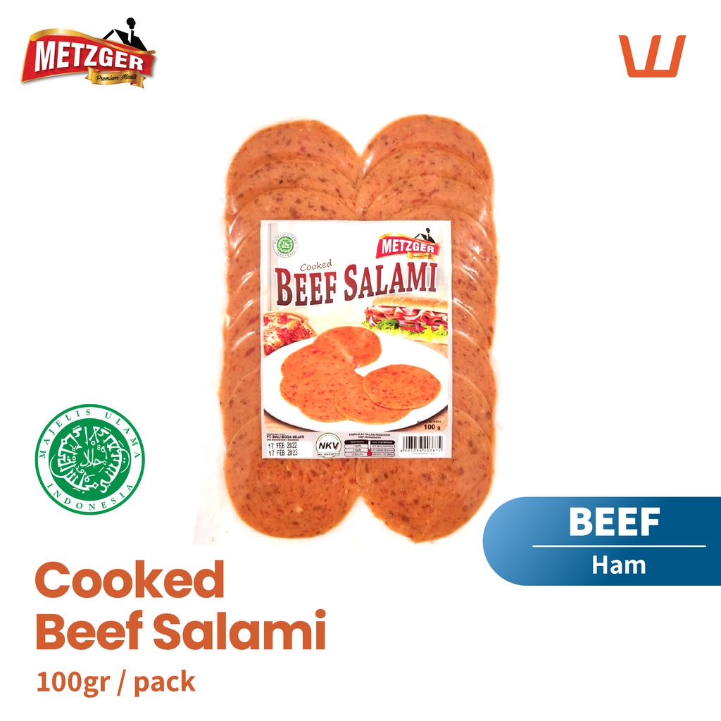 

Beef Salami 100gr Halal Metzger