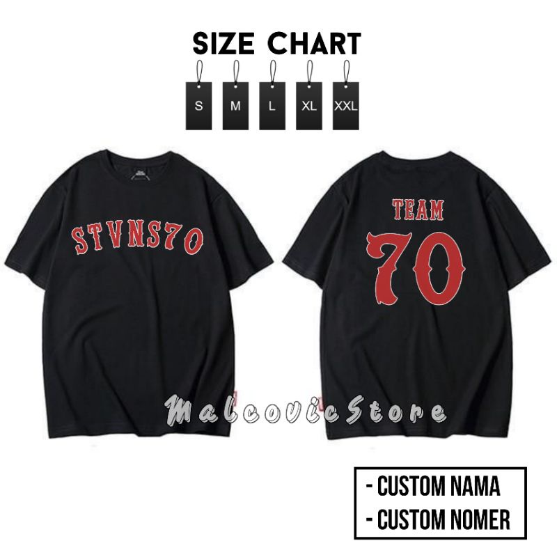 Baju Kaos STVNS70 UNISEX / T-shirt Pria STVNS70 / Baju Perempuan Dewasa STVNS70 / Kaos STVNS70 CUSTO