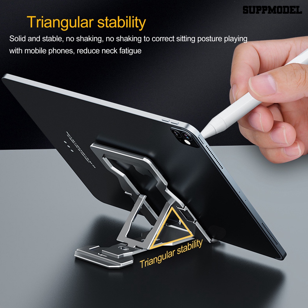 Sdl T612 Stand Holder / Dudukan Ponsel / Tablet Model Lipat Bahan Aluminum Alloy Serbaguna Anti slip Untuk Meja