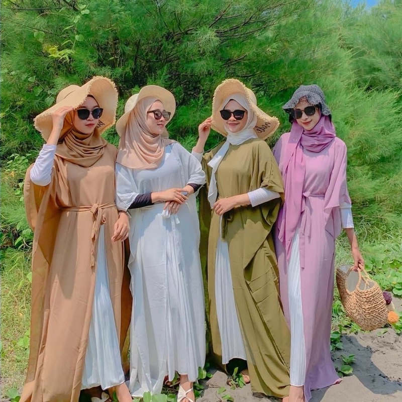 Pakaian Perempuan Terbaru/KARINA LONG OUTER/Ikat Pinggang terpisah FASHION MUSLIM
