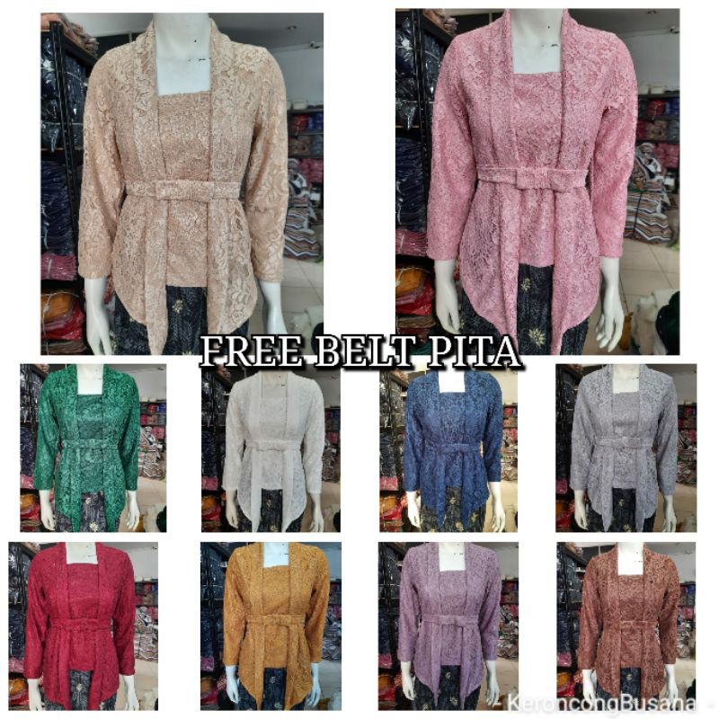 (KBrP) Kebaya kutubaru kartini BRUKAT Glitter tangan PANJANG busui KeroncongBusana (1/2)