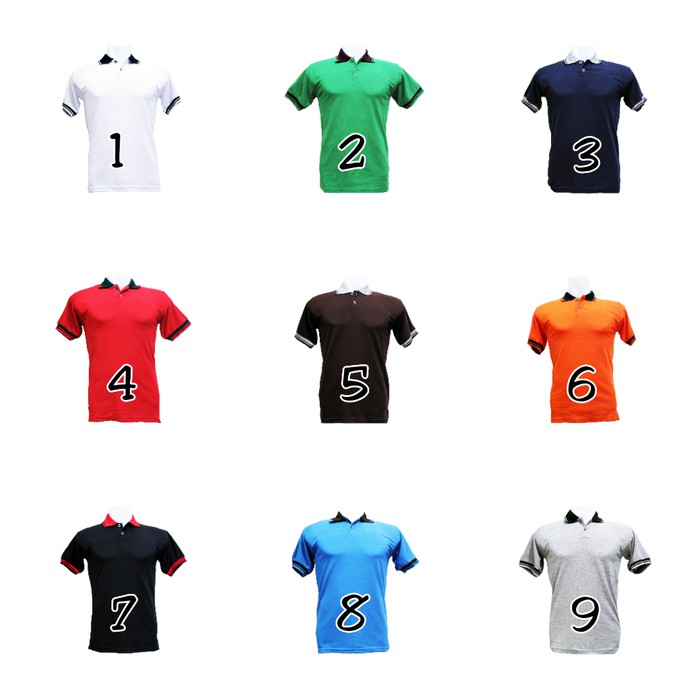 POLO  Polo Shirt Putih Kaos Kerah Polos Baju Pria Cowok Lacos Lacoste Kaus - Putih, M  COC KATOO