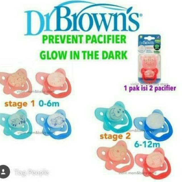 CB Dr Brown empeng glow in the dark