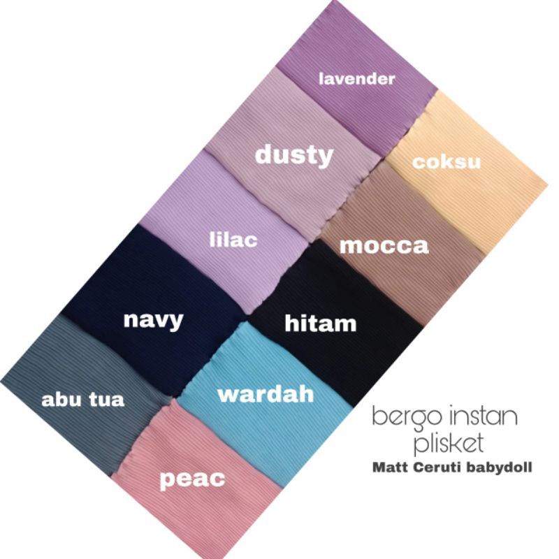 BERGO PLISKET KHIMAR PLISKET HIJAB INSTAN PRISKET TERBARU TERMURAH-2