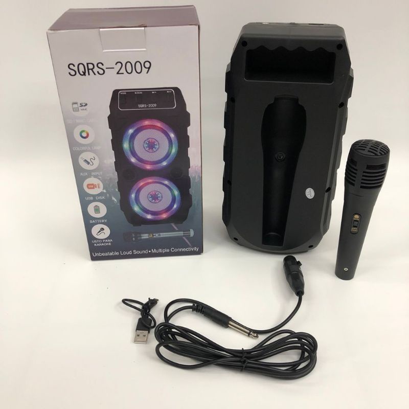 COD SPEAKER BLUETOOTH SQRS-2009LED PLUS MIC KARAOKE SUARA SUPER BASS//SALON AKTIF SQRS-2009//SPEAKER KARAOKE//SPEAKER TERMURAH