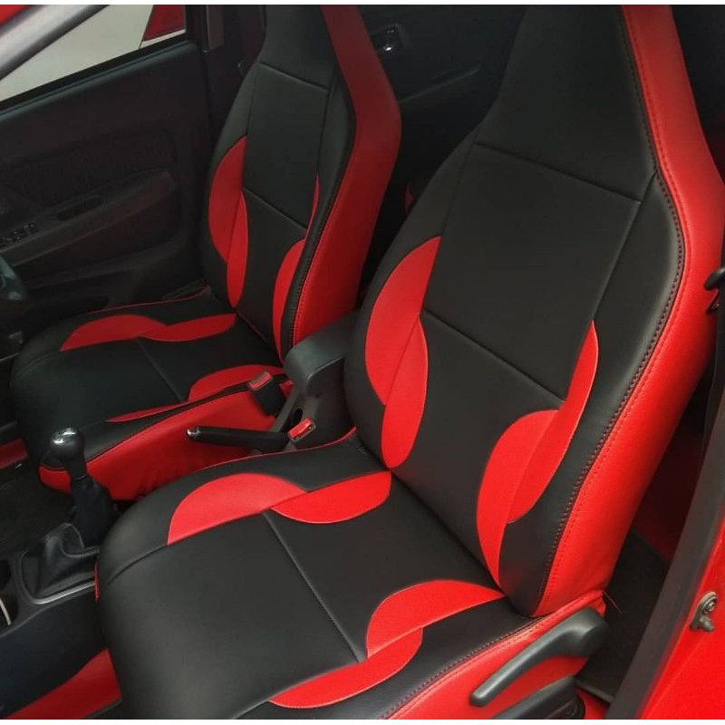 sarung jok mobil agya trd,  ayla brio bahan ferrari 1 paket bantal stir