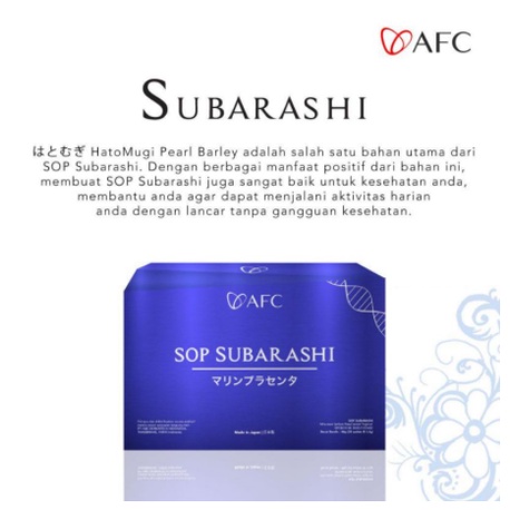 Vitamin Suplemen Afc Sop Subarashi Dna Salmon Asli Original