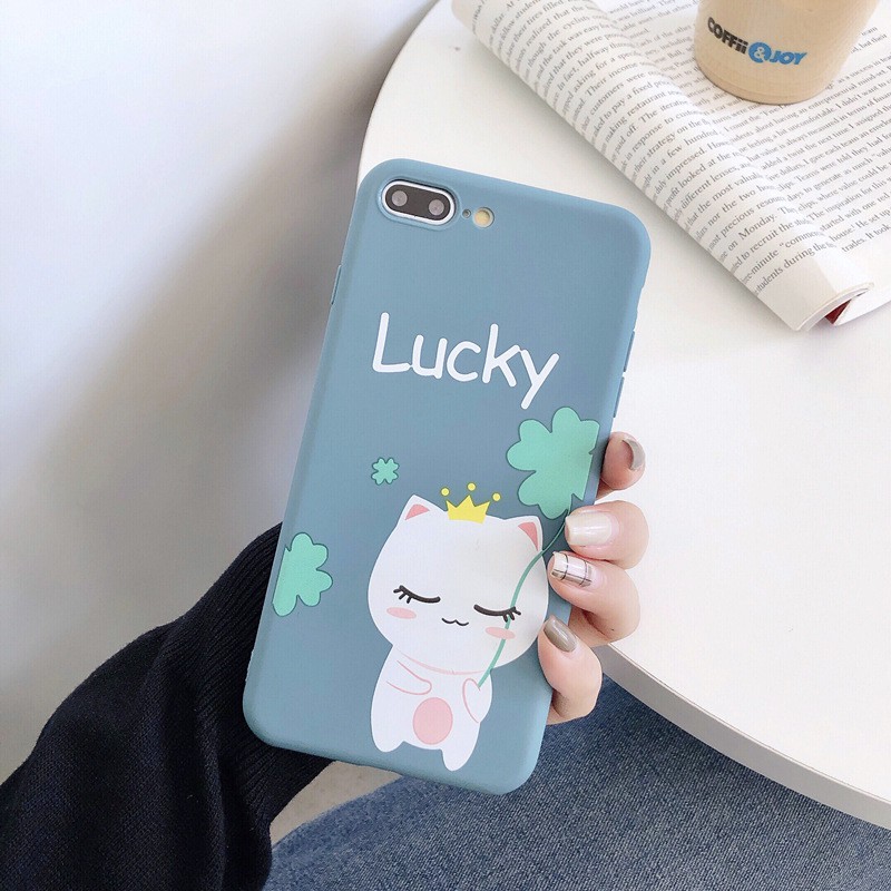 Cat Lucky Softcase Printing Oppo neo7 f1s a1k a7 a5s f9 f7 vivo v9 y83 y71 y53 y91 s1 redmi 4a 7a 6a