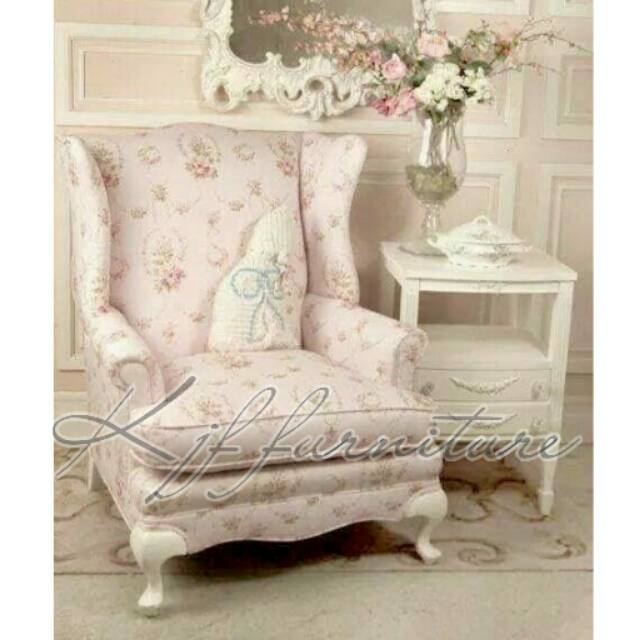 Wing chair sofa single classic eropa minimalis kjf 37