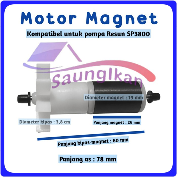 Rotor Magnet Kipas Pompa Celup RESUN SP 3800 LG 3000 EF 1200