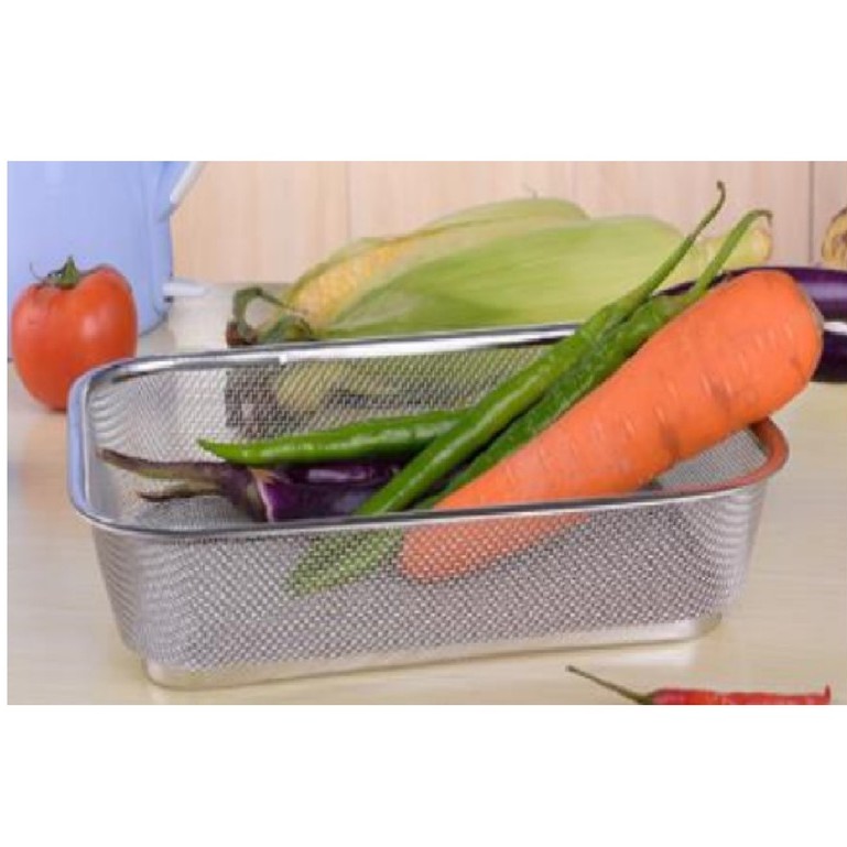 saringan buah sayur tirisan minyak kawat basket wire strainer stainless kotak