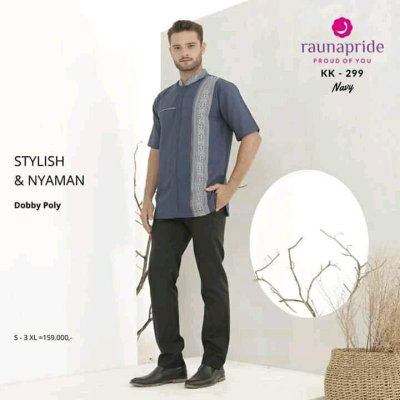 Baju Koko Pria Rauna Raven KK 298 /RRK 31/Rif 02 Fashion Muslim