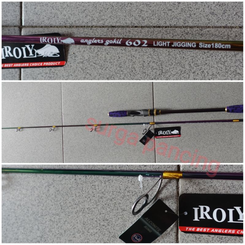 joran Anglers GOKIL IROLY light jigging 602 180cm Fuji alconite pe 1-2, pe 1.5-2.5, pe 2-3, pe 3-4