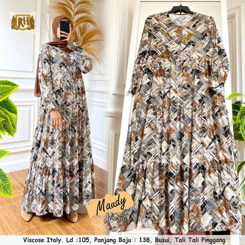 MAUDY DRESS / GAMIS VISCOSE / GAMIS SYARI / GAMIS VISCORE MOTIF / GAMIS MURAH SOLO / BTC SOLO