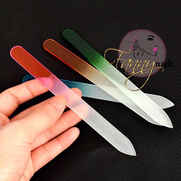 Glass nail file manicure pedicure / kikir buffer kuku nailart