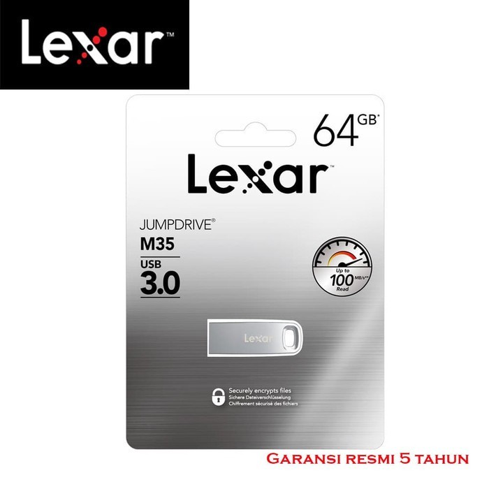 Lexar Flashdisk Jumpdrive M35 USB 3.0 32GB 64GB 128GB 256GB Garansi Resmi