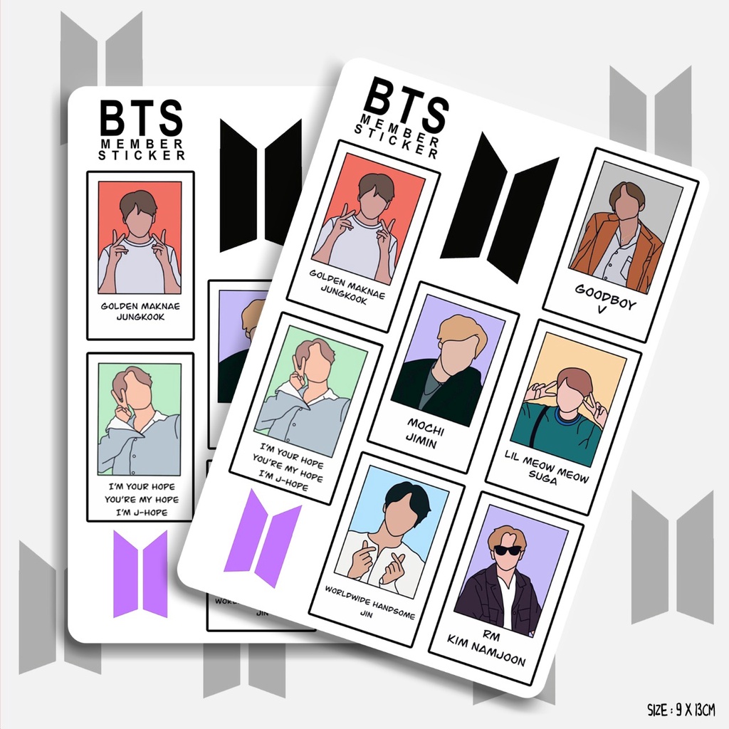 STICKER PERSONIL BTS / KPOP / STICKER GLOSSY