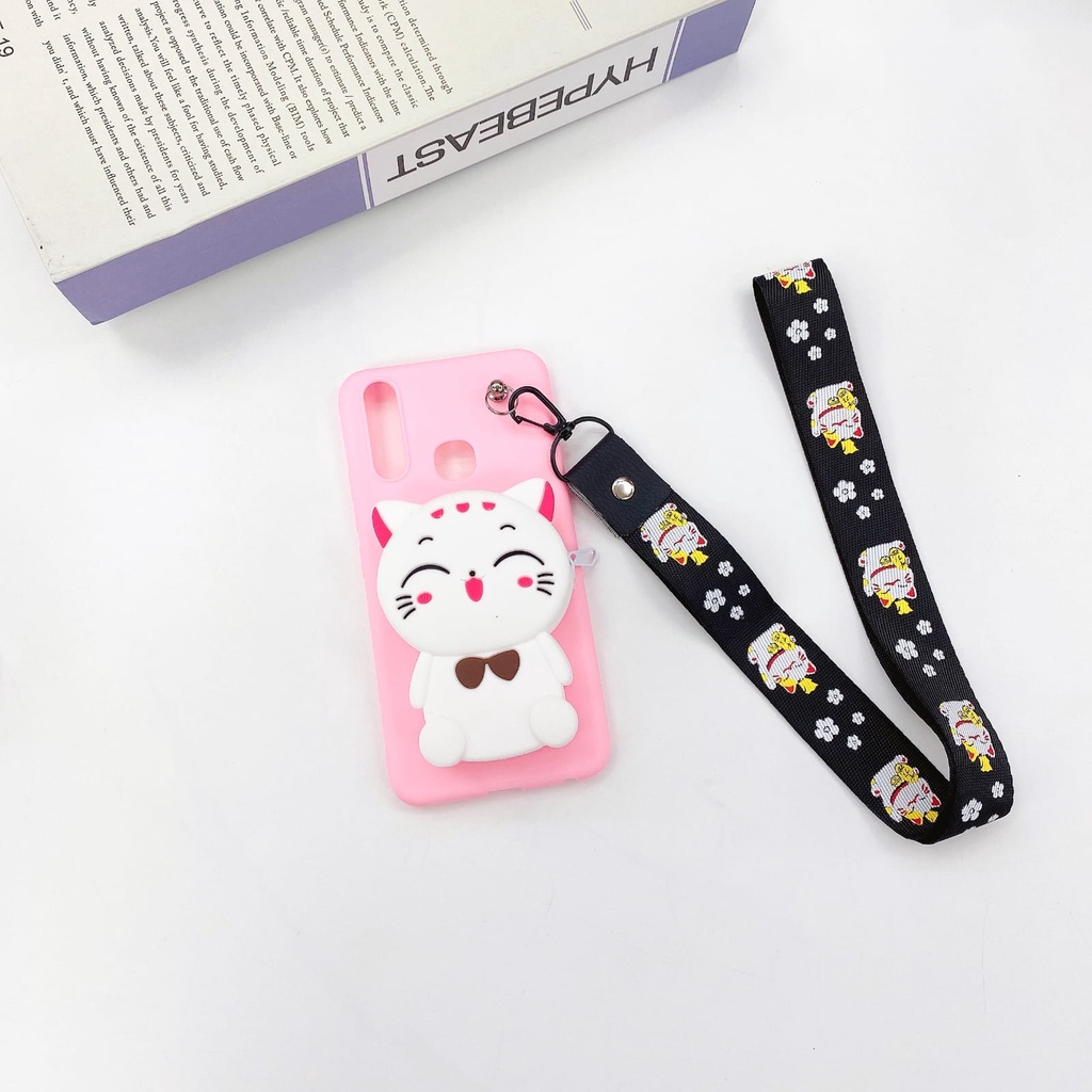 CASE REDMI S2 DOMPET KARTUN LUCU + TALI GANTUNGAN