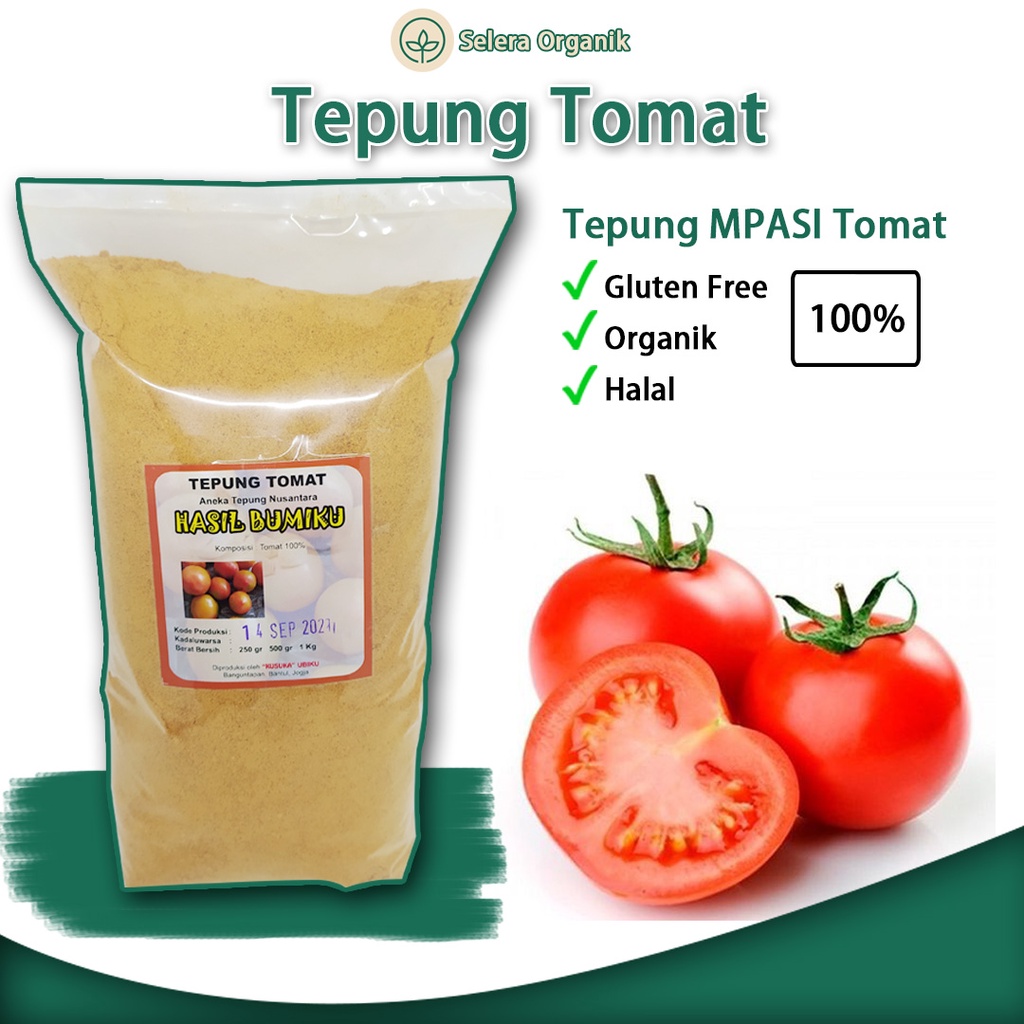 

[500gr] Tepung Organik Tomat MPASI Bebas Gluten Free | Selera Organik Jogja