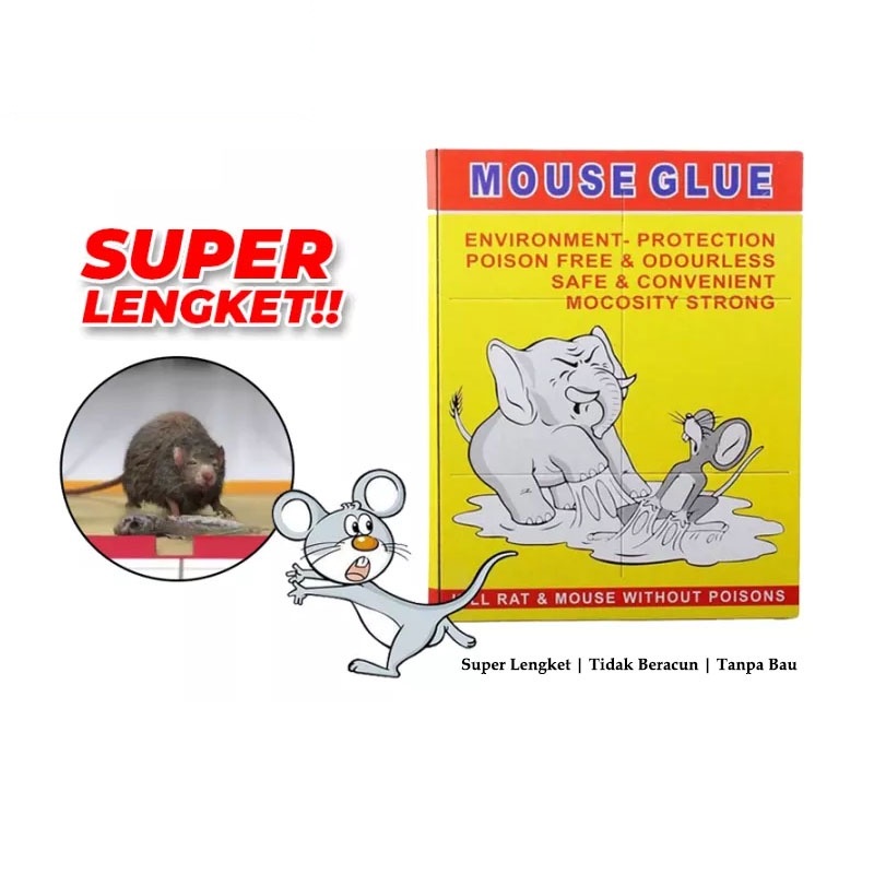 Hope Store - [GRATIS 1PCS RACUN TIKUS MAOWANG] New Import Lem Tikus Mouse Glue Cap Gajah Model Papan Super Ampuh