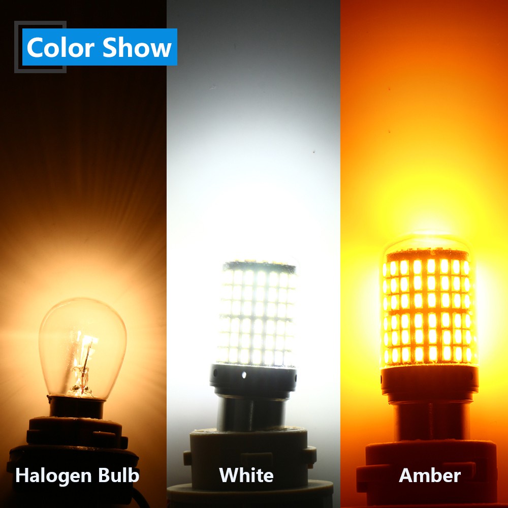 2pcs Lampu LED Canbus 1156 BA15S BAU15S P21W 7440 3014 144SMD Untuk Seinkabut