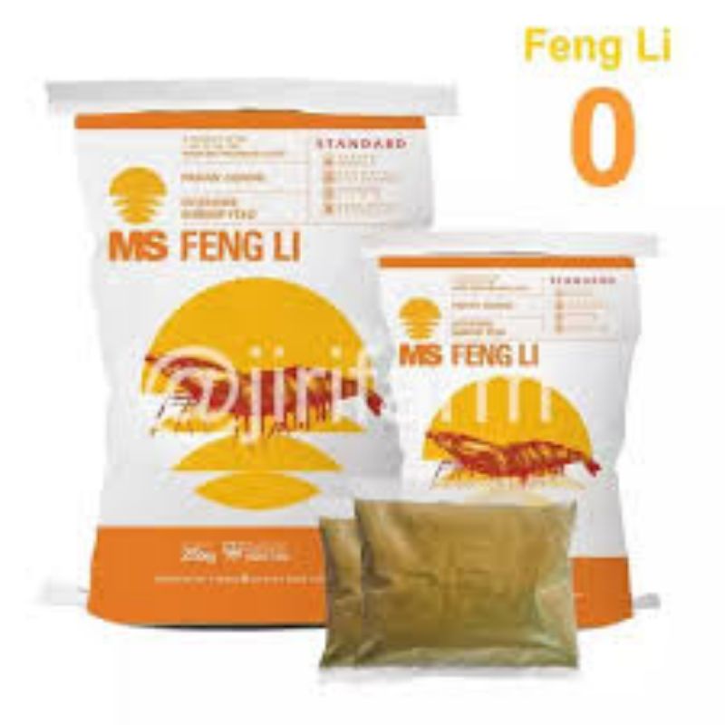 Fengli 0, Fengli 1, Fengli 3L repackaging 100gr , pelet udang burayak lobster