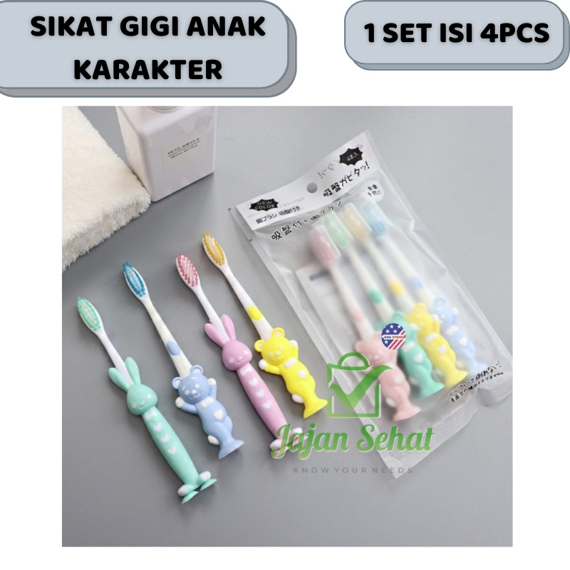 SIKAT GIGI ANAK KARAKTER 1 SET ISI 4pcs