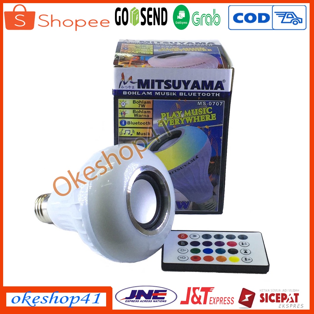 Mitsuyama MS-0707 Lampu Bluetooth Speaker LED With Remote